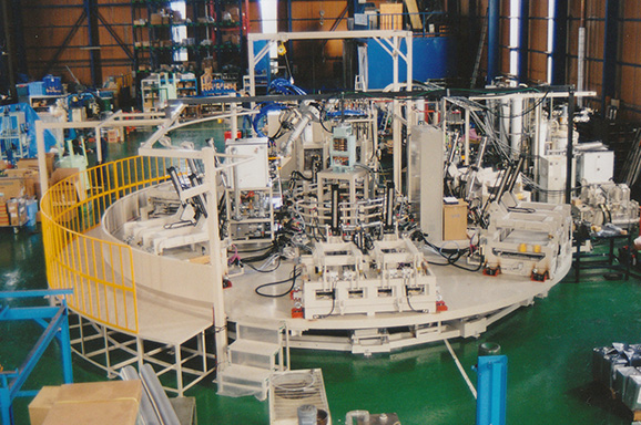 ポリウレタン成型ラインの写真